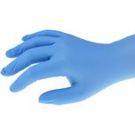 Disposable Glove: Size Medium, 5.0 mil, Nitrile, General Purpose Grade, Powder-Free - Blue, 9.5" Long, Grain (Full) Grip, Ambidextrous, FDA Approved