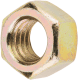 Hex Nut: 3/8-16, Grade 8 Steel, Yellow Zinc Dichromate Finish - Right Hand Thread, 9/16" Across Flats