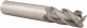 Square End Mill: 1/2" Dia, 1" LOC, 4 Flute, Solid Carbide - 3" OAL, 1/2" Shank Dia, 40 deg Helix, Bright/Uncoated Finish, Single End, Series ASQSC4-CC-40H