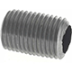 Black Pipe Nipple: 1/4" Dia x 7/8" Long, Schedule 40 - Threaded