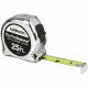 Tape Measure: 25' Long, 1" Width, Yellow Blade - 1/16" Graduation, Inch Graduation, Silver Case