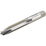 Spiral Point Tap: 3/8-16 UNC, 3 Flutes, Plug Chamfer, 3B Class of Fit, HSS, Bright/Uncoated Coated - Right Hand, H3