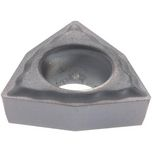Boring Insert: WPGT15105UF KC5010, Solid Carbide - TiN Coated, 80 ° Trigon, 0.008" Corner Radius, 3/16" Inscribed Circle, 1/16" Thick, 11 ° Relief Angle