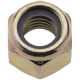 Hex Lock Nut: Insert Lock, Nylon Insert, 1/2-13, Grade 8 Steel, Yellow Zinc Dichromate Finish - 39/64" High, 3/4" Width Across Flats, Right Hand Thread