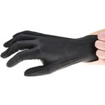 Disposable Glove: Size Large, 8.0 mil, Nitrile, General Purpose Grade, Powder-Free - Black, 9.5" Long, Diamond Textured (Full) Grip, Ambidextrous, FDA Approved