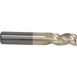 Square End Mill: 1/2" Dia, 1" LOC, 3 Flute, Solid Carbide - 3" OAL, 1/2" Shank Dia, 37 deg Helix, ZrN Finish, Single End, Series ASQSC3-Z-CC-AL37H