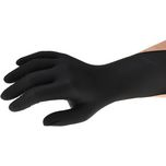 Disposable Glove: Size Medium, 5.0 mil, Nitrile, General Purpose Grade, Powder-Free - Black, 9.5" Long, Grain (Full) Grip, Ambidextrous, FDA Approved