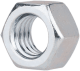 Hex Nut: 3/8-16, Grade 5 Steel, Zinc Finish - Right Hand Thread, 9/16" Across Flats