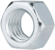 Hex Nut: 1/2-13, Grade 5 Steel, Zinc Finish - Right Hand Thread, 3/4" Across Flats