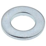 M6 Screw Standard Flat Washer: Grade 8 Steel, Zinc - 6.40 mm ID, 12.00 mm OD, 1.60 mm Thick, 140 HV