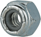 Hex Lock Nut: Insert Lock, Nylon Insert, 1/4-20, Grade 2 Steel, Zinc Finish - 19/64" High, 7/16" Width Across Flats, Right Hand Thread