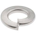 Split Lock Washer: Spring Lock, 1/4 in Screw, 18-8 Stainless Steel - 0.2520" ID Min, 0.2600" ID Max, 0.0620" Thick