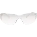 Safety Glasses: Scratch-Resistant, Polycarbonate, Clear Lenses, Frameless - Clear Frame, Non-Adjustable Temples, Series 482, ANSI Z87.1+
